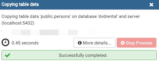 stripe to postgresql: copying table data